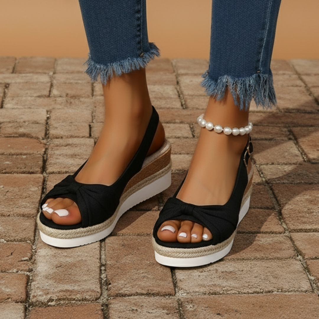 Amélia™ - Sandales compensées espadrilles
