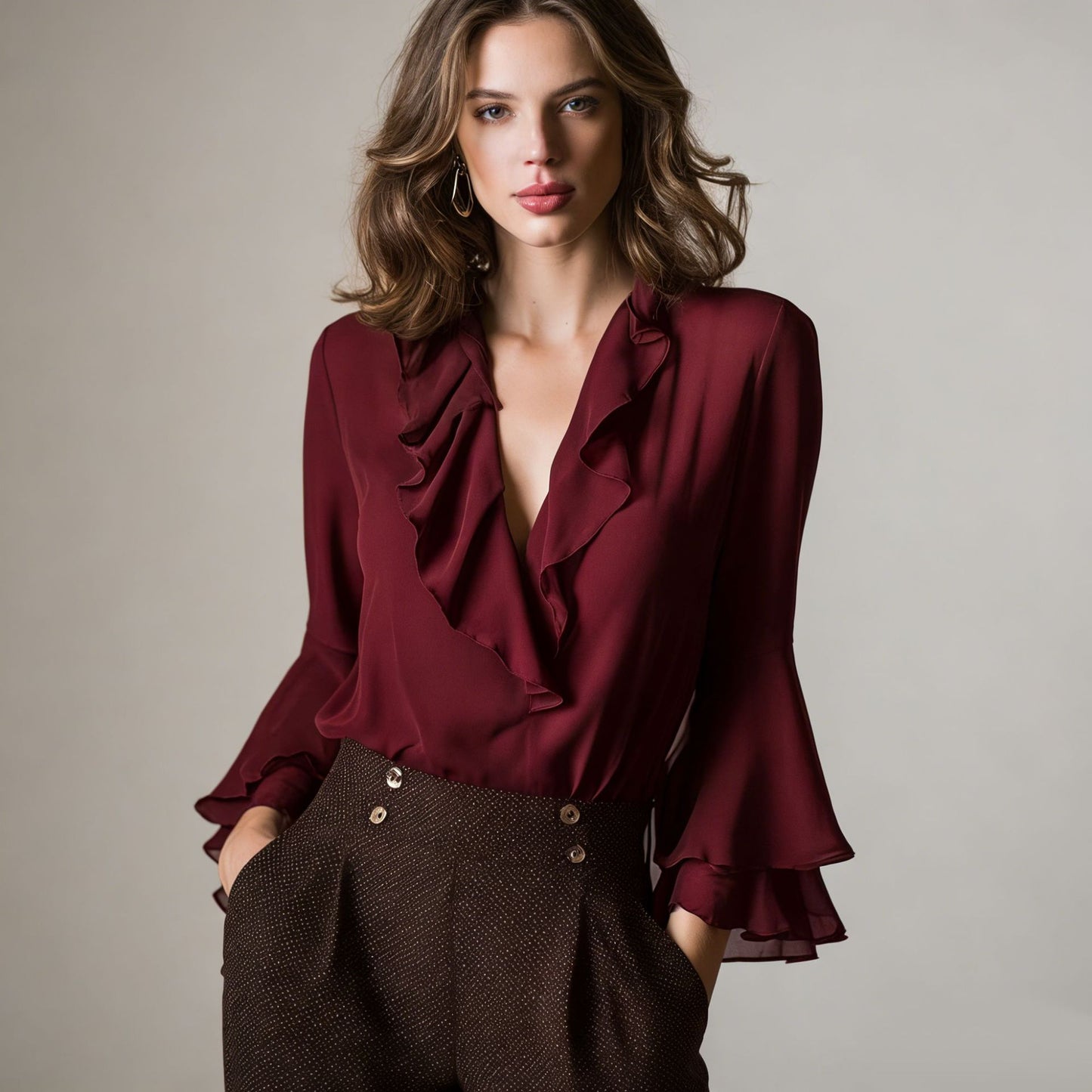 Top Vivienne Volants Col V