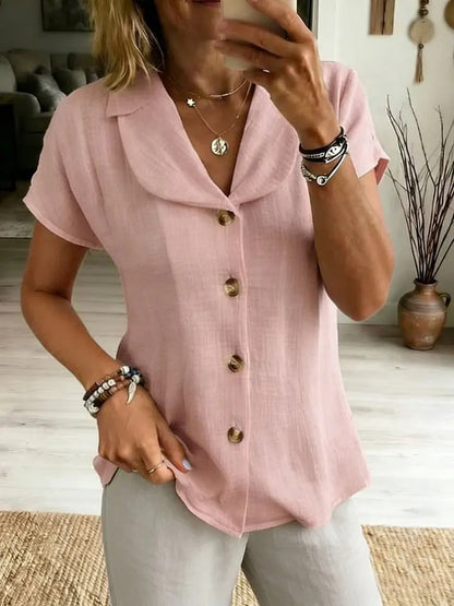 Top Malia Boutonnée Col Châle