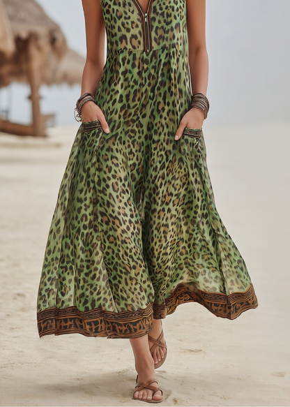 robe bohème léopard élégante