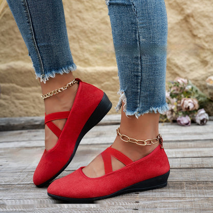 Lina™ | Ballerines à Talon Compensé