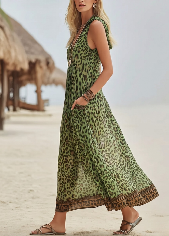 robe bohème léopard élégante