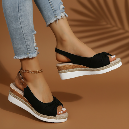 Amélia™ - Sandales compensées espadrilles