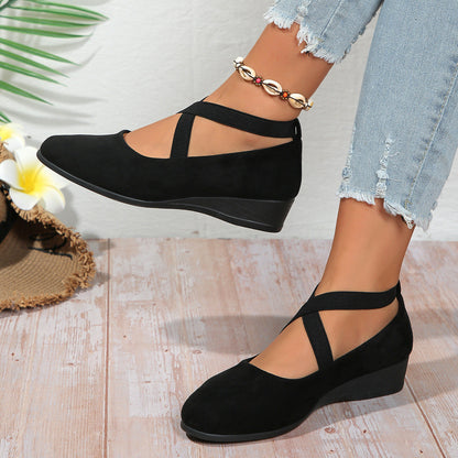 Lina™ | Ballerines à Talon Compensé