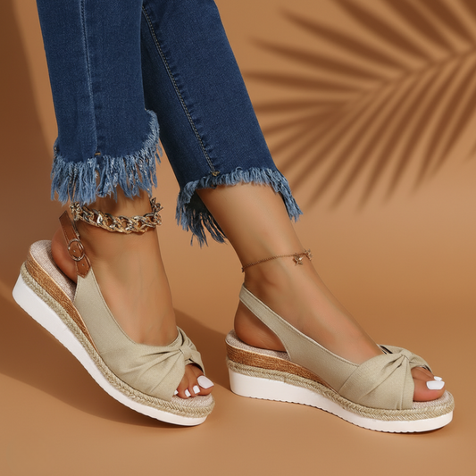 Amélia™ - Sandales compensées espadrilles
