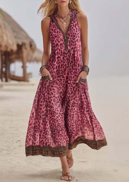 robe bohème léopard élégante