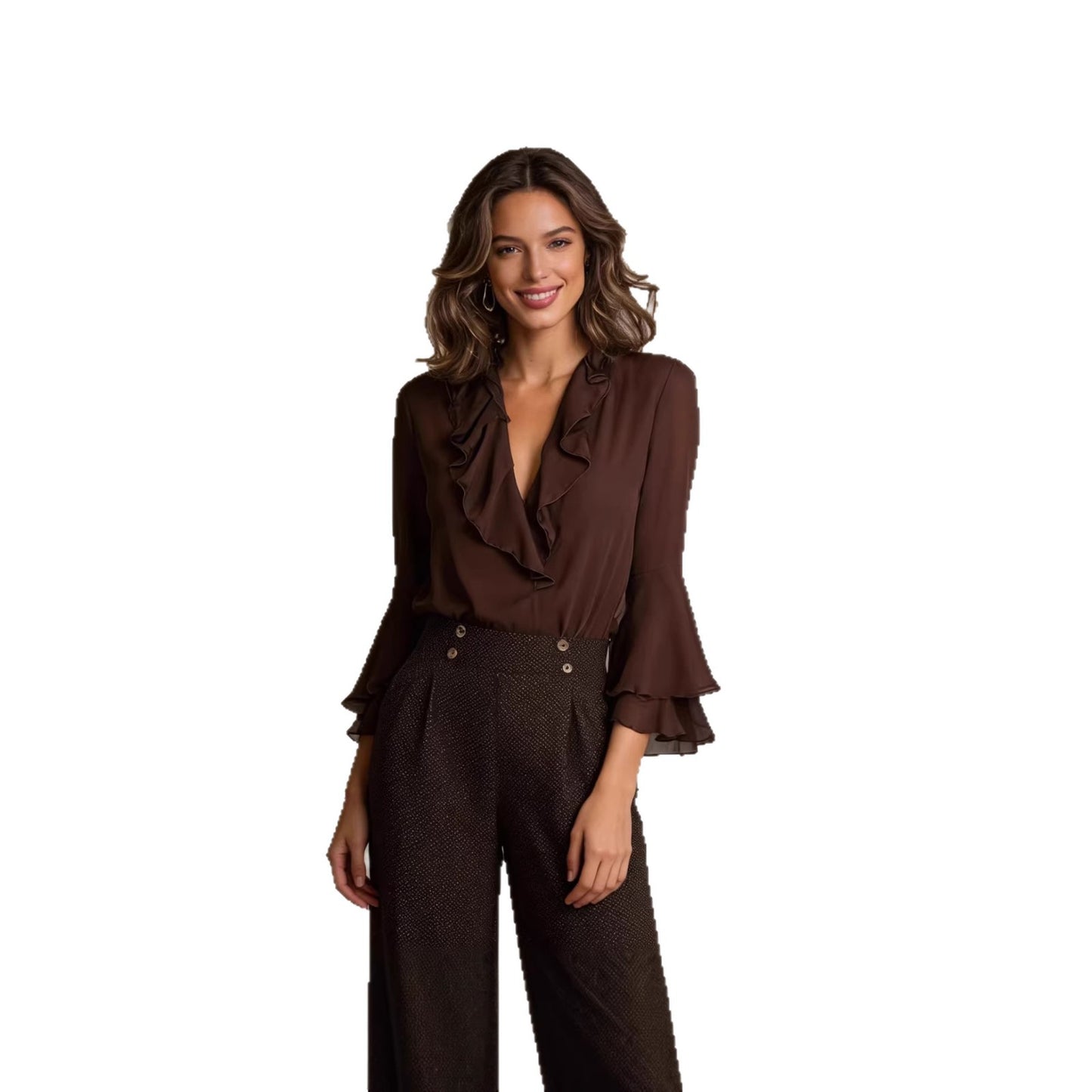 Top Vivienne Volants Col V