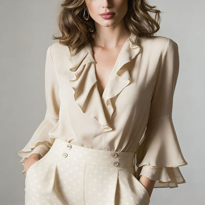Top Vivienne Volants Col V