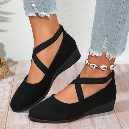 Lina™ | Ballerines à Talon Compensé