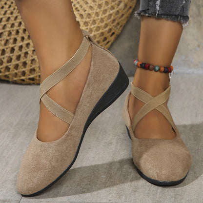 Lina™ | Ballerines à Talon Compensé