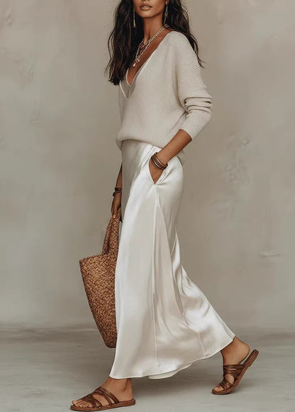 Robe Alma™ Satin Élégante avec Pull