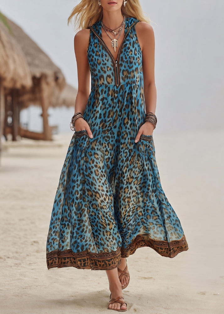 robe bohème léopard élégante