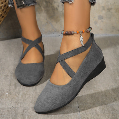 Lina™ | Ballerines à Talon Compensé