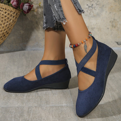 Lina™ | Ballerines à Talon Compensé